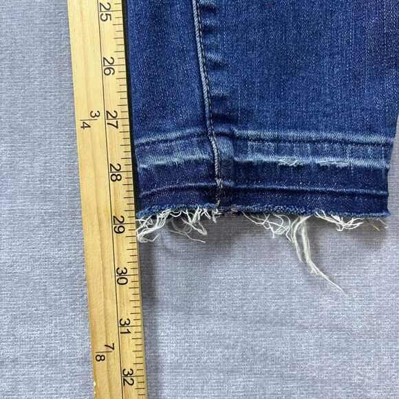 Madewell Jeans Women 26 High Rise Skinny Button Fly Raw Hem Distressed - Picture 6 of 8